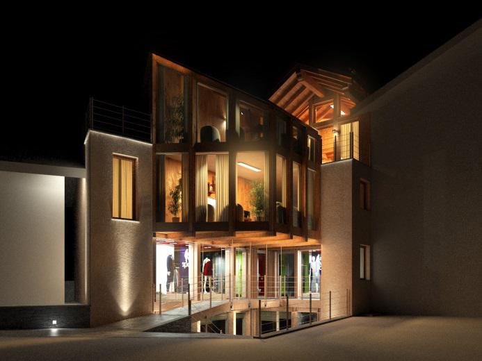 Ultimazione 2026 – Lavori di ristrutturazione con ampliamento di fabbricato esistente “Maison des Anges” in comune di Courmayeur (AO) da adibire a galleria commerciale, bar ristorante.